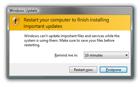 Postponing operating system updates